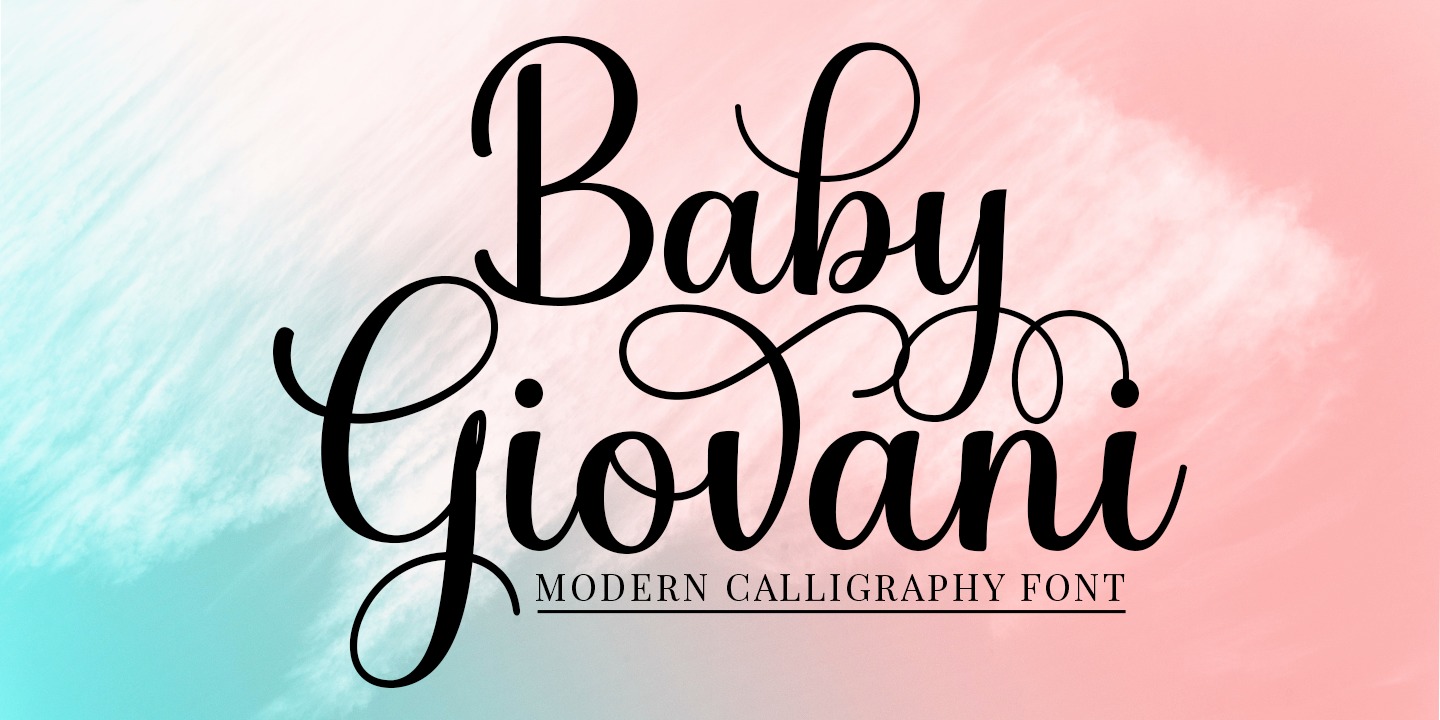 Baby Giovani Script Font preview